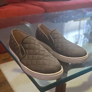 Steve Madden Quilted Slip-On Sneakers in Gray